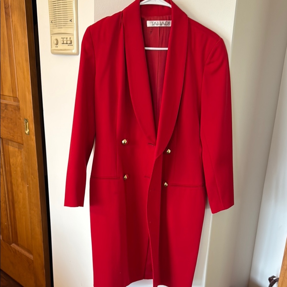 Vintage Talbots Women's Bold Red Blazer Dress